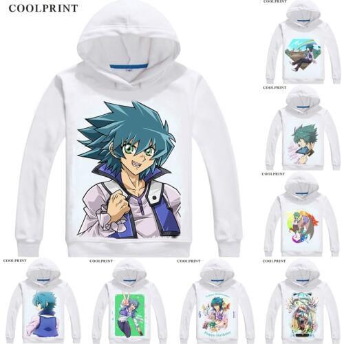 Johan Andersen Jesse Anderson Mens Hoodies Yu-Gi-Oh GX Duel Monsters Generation Next Men Sweatshirt Streetwear Anime Long Hooded
