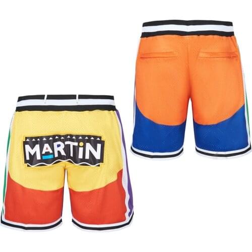 BG Basketball shorts MARTIN Embroidery sewing Zip pocket outdoor sport big size various styles colorful sandbeach shorts