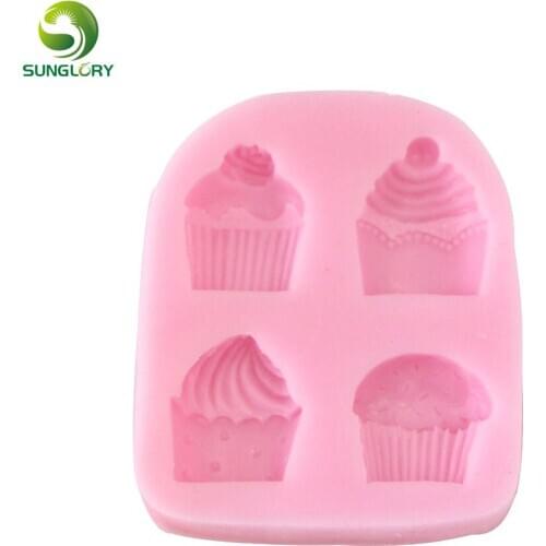DIY Icecream Silicone Mold Cupcake Mold For Baking 3D Soap Moldes De Silicona Fondant Silicone Cake Molds Cake Decorating Tools