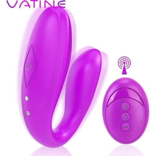 VATINE 10 Frequency U Shape G Spot Vibrator Sex Toy For Woman Dual Motor Wireless Remote Control Clitoris Vibrators Stimulator