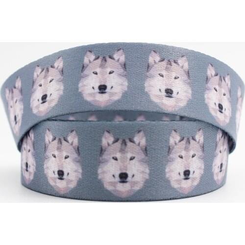 Wolf Print Lanyard Ribbon Badge Id Lanyard/mobile Phone Strap/key Chain with Keychain Neck 10mm/16mm/20mm/25mm/35mm/38mm