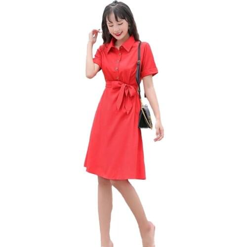 Dress 2021 Summer Womens Mid-length New Fashion Simple Korean Version of Slim and Thin Temperament Fresh Skirt Women
