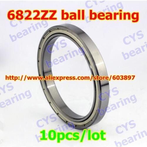 10pcs /lot 6822ZZ 61822ZZ 110x140x16mm 110*140*16mm 6822-2Z metal shielded steel ball bearing for 110mm shaft