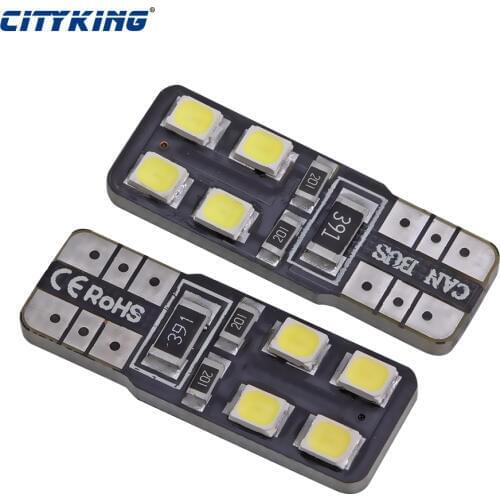 4 x T10 led Canbus bulb 194 168 W5W 2835 led t10 8SMD Car Side Wedge Lights Parking Bulb Error Free Auto Car clearance light