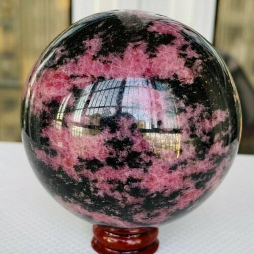 500-1650kg Natural plum blossom tourmaline stone sphere specimen mineral stones ball