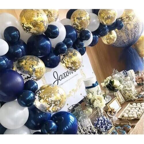 61pcs/set Dark Blue Latex Balloons Wedding Decorations Matte Helium Globos Birthday Wedding Party Decoration Adult