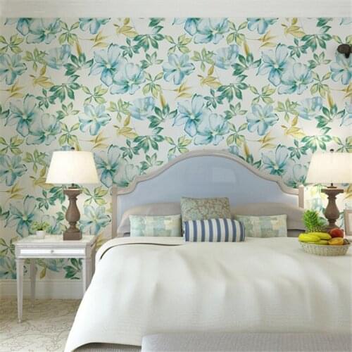Beibehang American style flowers non - woven wallpaper AB restaurant living room TV background wall paper flowers type