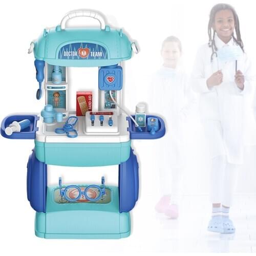 Children Pretend Toys Role Play Doctor Suitcase With Messenger Bag Simulation Medical Toy Simulation Nurse Kit Medicine Toys
