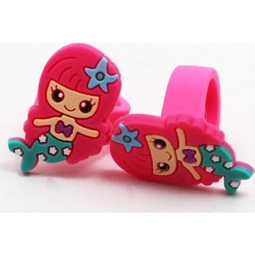Little Mermaid Finger Ring Kids Gift Mermaid Princess Birthday Party Decor Mermaid Theme Parti Under The Sea Party Baby Shower