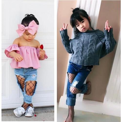 Fashion Brand New Kids Toddler Infant Baby Girls Black Tights S M L Size Mesh Bouncy Fishnet Pantyhose Black Net Stockings