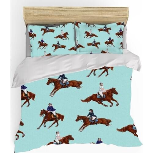 New Animal Print Bedding Set 3d Linen Cover Pillowcase 2/3 Microfiber Duvet Pillowcase Horse Zebra Twin Bedding Bedroom Decor