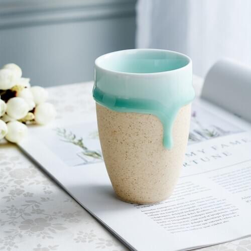 LUWU big capacity ceramic tea cup handmade celadon teacups chinese kung fu cup 280ml