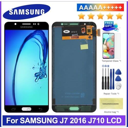Can Adjust J7 LCD Display For Samsung Galaxy J7 2016 J710 J710H J710FN J710F J710M /DS Screen Touch Digitizer Frame Housing