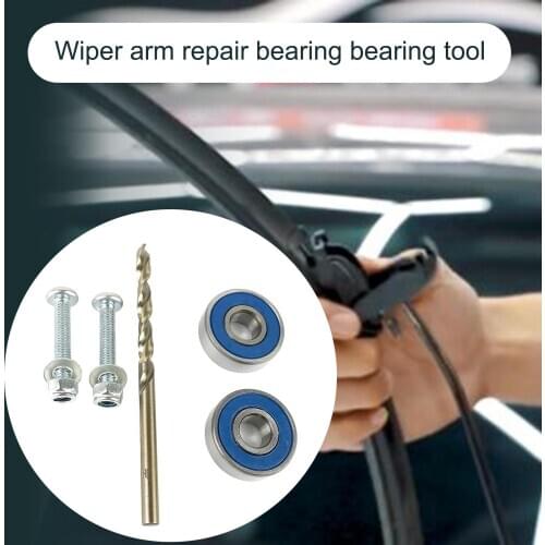 9pcs Wiper Arm Repair Kit Windshield Windscreen Wiper Arm Repair Bearing Fix Kit Tool for Renault Grands Scenic 2 II Repair Tool