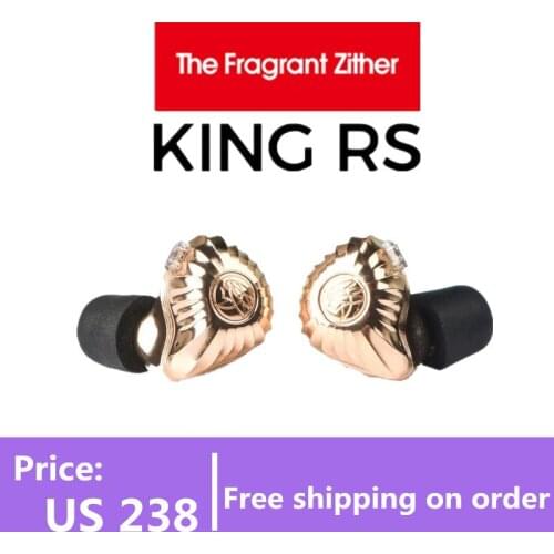 TFZ KING RS In Ear Earphone HiFi Headset Gold Diaphragm Driver Unit Electrolytic Copper CNC Shell 2PIN Cable Headphone