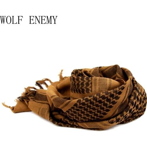 New Arrival 100% Cotton Arabic Keffiyeh Tactical Scarf Army Shawl Neck Cover Head Wrap Scarf
