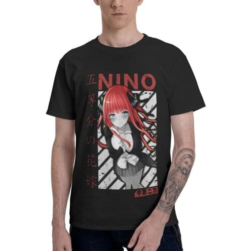 The Quintessential Quintuplets Nino V1 Go Toubun No Hanayome Tshirt Tees Cotton T Shirts Short Sleeve Anime Miku Nakano T-shirt