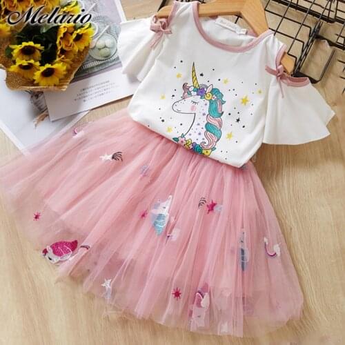 Casual Kids Dress for Girls Summer Baby Girl Princess Dresses Party Costume vestido Cartoon Birthday Children Clothes New Girls