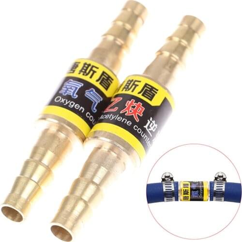 1pc Pipe Flashback Arrestors Of Acetylene & Oxygen Fuel Check Safety Valve