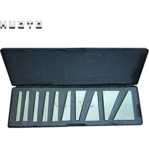 Professional 10Pcs 1-30 Degree Precision Ground Durable Angle Block Set With Storage Case For Lathes Milling Machinist Tools