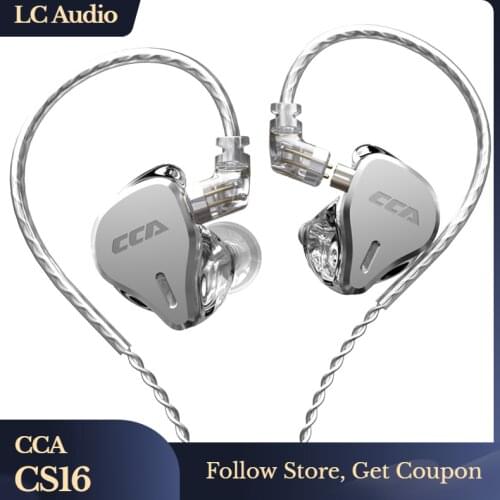 CCA CS16 16BA In Ear Earphones Wired Earbuds Monitor Headphone Noise Reduction Headset IEM KZ EDX ZAX ASX DQ6 ZS10PRO ZSNPRO ZST