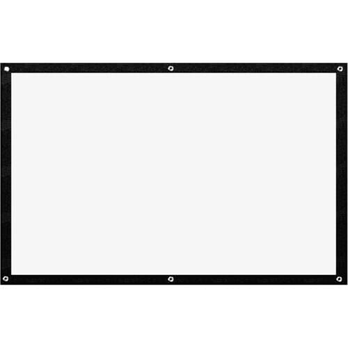 100 inch HD Foldable Projector Screen Video Movie 4: 3/ 16: 9 Canvas Soft Curtain for Indoor Outdoor Home Theater proyector