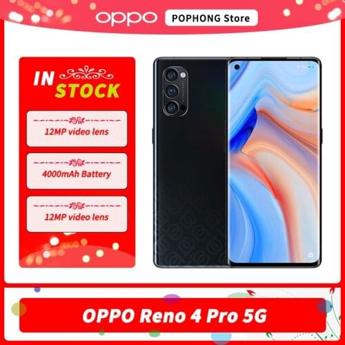 OPPO Reno 4 Pro 5G Mobile Phone 6.5 inch 90Hz OLED Curved Screen Snapdragon 765G face unlock Hyper Boost 3.0 NFC Google Play