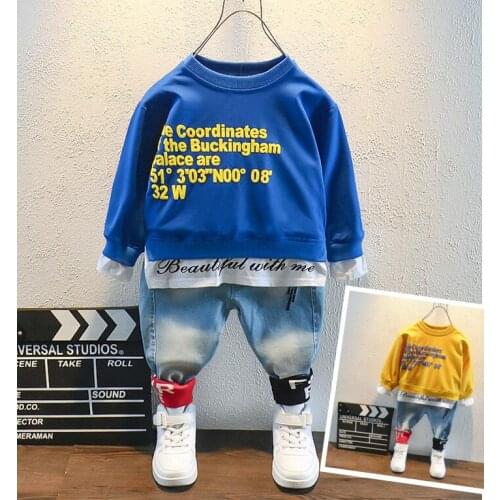 Boys Sportswear Spring Autumn Casual Toddler Boys Clothes Long Sleeve t-shirts Pant Children Clothing Set Kids Tracksuits 2-6Y