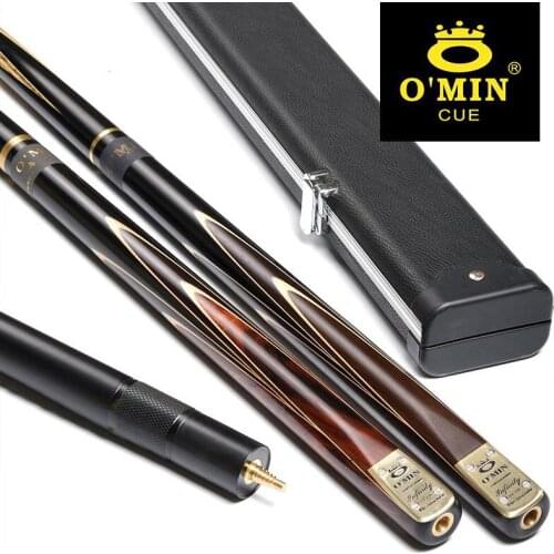 Original O'Min Dominate All One Piece Snooker Cue 9.5/10mm Tip Professional Ash wood Shaft with Excellent Box and AL Extension