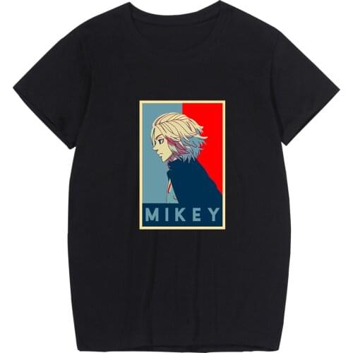 Tokyo Revengers Tee Anime Cosplay Sano Manjiro Mikey Print Loose Oversized T-shirts Men Women 4XL Solid Streetwear Summer Top