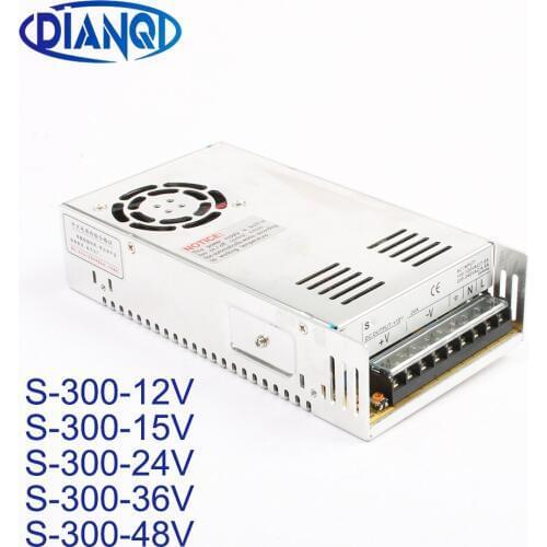 DIANQI input Single Output Switching power supply unit ac to dc power supply ac dc converter S-300 300w 24v 12v 15v 36v 48v