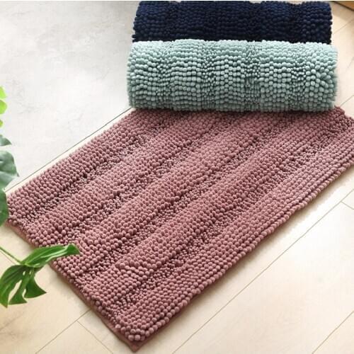 High Quality Bathroom Carpet Anti-slip Bath Rug Outdoor Shower Room Rugs And Mats Chenille Bathroom Floor Mat Toilet Door Mat