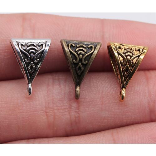 WYSIWYG 4pcs 16x11x9mm 3 Colors Charm Clasps Clips Bails Connectors Charm Bail Beads Jewelry Findings European Bail Bead