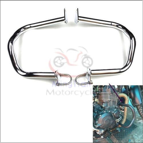 Engine Guard Bumper Highway Crash Bar Buffer Frame Side Protector Chrome / Black for Honda CB 400SS