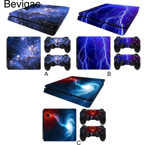Bevigac Cool Whole Body Protective Cover Decal Sticker Skins for Sony PlayStation 4 PS PS4 Slim Console Controller Accessories