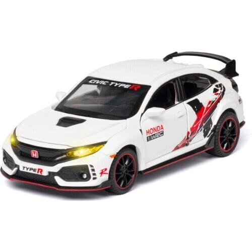 1:32 high simulation Civic type-r track version alloy super sports racing car model decoration toys for children gifts
