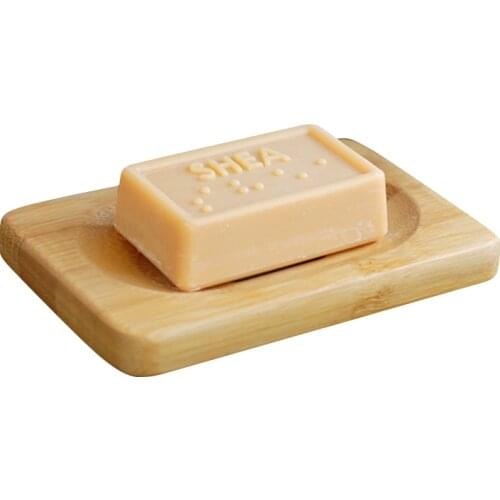 1piece Natural Wooden Soap Dishes Bamboo Bath Soap Holder Case Tray Prevent Mildew Drain Soap Box Bathroom Washroom Supplies