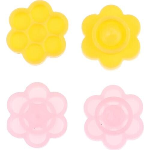 100Pc 7In1 Flower-Shape Eyelash Extension Glue Cups Tattoo Adhesive Pigment Cups Eyelash Extension Makeup Tools