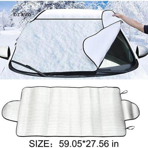 150*70cm Car Windshield Snow Cover Winter Ice Frost Guard Sun Shade Car Window Screen Sunlight Frost Ice Snow Dust Protector