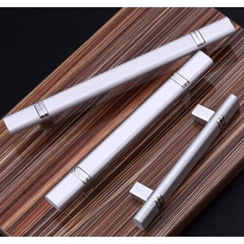 256mm 224mm 192mm 160mm 128mm 96mm modern simple matte silver furniture door handles large size wardrobe kitchen cabinet pulls