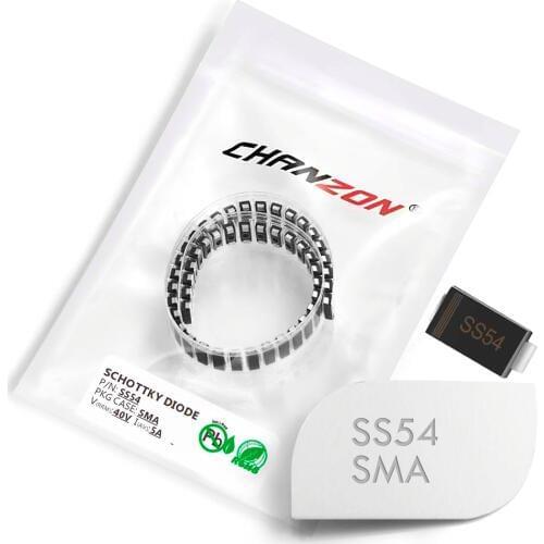 50 Pcs) SS54 SMD Schottky Barrier Rectifier Diodes 5A 40V SMA (DO-214AC) 5 Amp 40 Volt