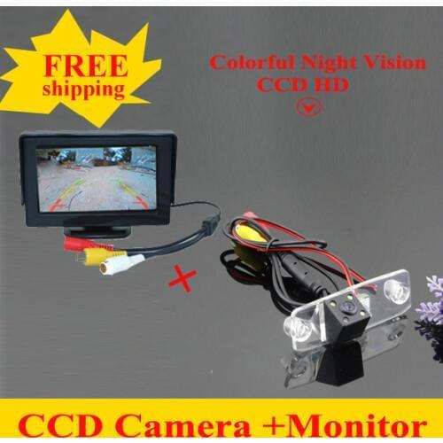 Car camera For Hyundai Tucson VERNA Elantra Sonata Kia Forte K3 carens Sportage Borrego car rear view camera + 4.3" car monitor