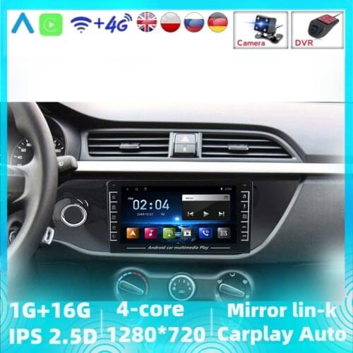 Android 4core Car Multimedia Player Navigation GPS Radio For KIA K2 RIO 2017 2018 2019 No DVD 2din 2.5D USB Carplay