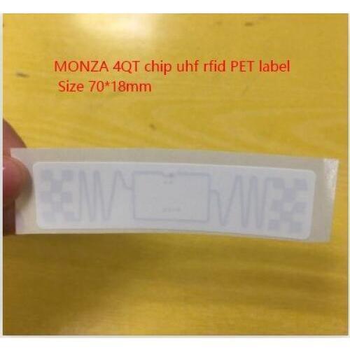 Free sample waterproof PET RFID Impinj M4QT Monza R6 tags Passive UHF tag label wet inlay stickers uhf 840-960mhz tag