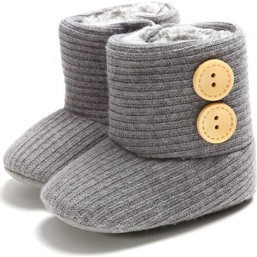Fashion Newborn Baby Boys Girls Winter Warm Boots Kids Infant Toddler Moccs Shoes for 0-18 Month