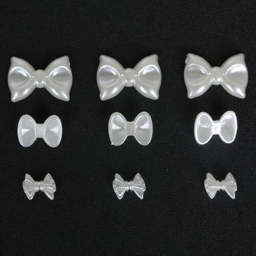 20-100pcs/bag Bow Tie Imatation Plastic ABS Pearl Bow Beads for DIY Jewelry Jewelry Craft Making Clothing Decoration