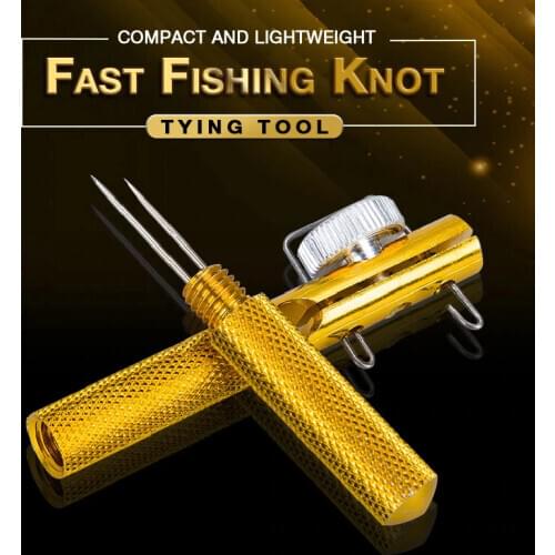 Fast Full Metal Fishing Hook Knotting Tool Tie Hook Loop Making Device Hooks Decoupling remover Carp Fishing Accessory Tying To