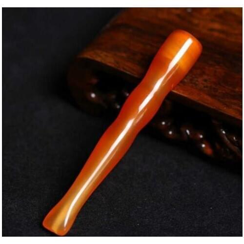 Natural Agate Cigarette Holder Filter Pipe Smoker Gift Smoking Tool