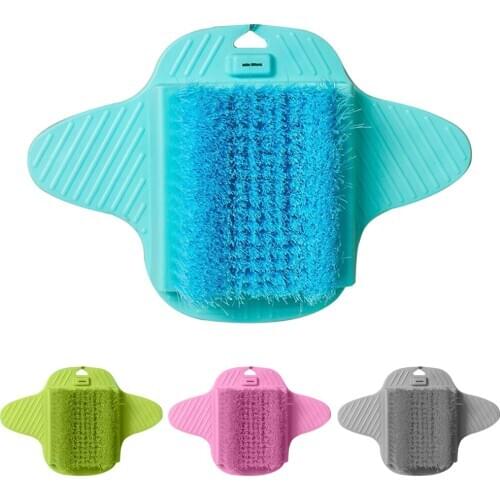 Adut Foot Scrubber With Suction Cup Rubber Massage Brush Cleaner Exfoliating Feet Spa Shower Remove Dead Skin Cleaning Brushes
