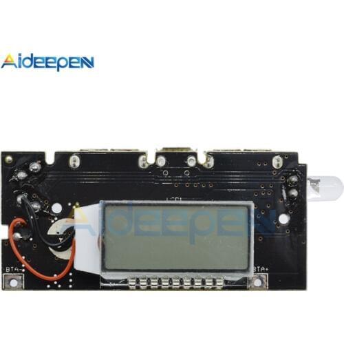 Dual USB 5V 1A 2.1A Mobile Power Bank 18650 Lithium Battery Charger Board Digital LCD Charging Module With Automatic Protection